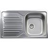 Smeg LYP861S Lavello 86X50 cm 1 Vasca Rettangolare con Gocciolatoio Acciaio inossidabile