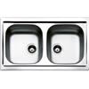 Smeg LYP792 Lavello 79X50 cm 2 Vasche Rettangolare Acciaio inossidabile