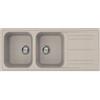 Smeg LZ116AV2 Lavello 116X50 cm 2 Vasche Rettangolare con Gocciolatoio Granito Marrone