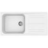 Smeg LZ150B Lavello 100X50 cm 1 Vasca Quadrato con Gocciolatoio Granito Bianco