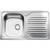 Apell TM861IRPC Lavello 86X50 cm 1 Vasca Ovale con Gocciolatoio Acciaio inossidabile