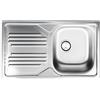 Apell TM861ILPC Lavello 86X50 cm 1 Vasca Ovale con Gocciolatoio Acciaio inossidabile