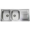 Apell TM1162IRPC Lavello 116X50 cm 2 Vasche Rettangolare con Gocciolatoio Acciaio inossidabile