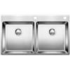 Blanco ANDANO 400/400-IF/A Lavello 90 cm X 50 cm 2 ciotole Quadrato Acciaio inossidabile