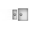 Apell PTPL1002GW Lavello 100X50 cm 2 Vasche Rettangolare con Gocciolatoio Granito Bianco