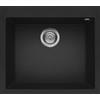 ELLECI Quadra 105 LGQ10540 Lavello 57X50 cm 1 Vasca Rettangolare Granitek Nero