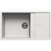 ELLECI Unico 410 LGU41068 Lavello 86X50 cm 1 Vasca Rettangolare con Gocciolatoio Granitek Bianco