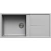ELLECI Unico 480 M79 LMU48079 Lavello 100X50 cm 1 Vasca Rettangolare con Gocciolatoio Metaltek Alluminio