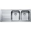 Franke Logica Line - LLX 6217 Lavello 116X50 cm 2 Vasche Acciaio inossidabile