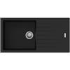 Apell PTPL1001GB Lavello 100 cm X 50 cm 1 ciotola Rettangolare con gocciolatoio Granito Nero