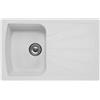 Apell PT791GW Lavello 79 cm X 50 cm 1 ciotola Rettangolare con Scolapiatti Granito Bianco