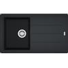 Franke BFG611-86 NERO Lavello 86 X 50 cm 1 Vasche Rettangolare con gocciolatoio Fragranito Nero