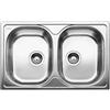 Blanco TIPO 8 Lavello 86x50 cm 2 ciotole Rettangolare Acciaio inox