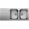 Blanco LANTOS 8 S-IF Lavello 116x50 cm 2 ciotole Rettangolare con gocciolatoio Acciaio inox