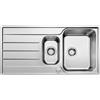 Blanco LEMIS 6 S-IF Lavello 100x50 cm 2 ciotole Rettangolare con gocciolatoio Acciaio inox