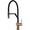 Gessi INEDITO 60429.726 Rubinetto semi pro monocomando girevole con doccetta estraibile doppio getto Warm Bronze Brushed PVD