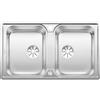 Blanco CLASSIMO 8-IF Lavello 86x50 cm 2 ciotole Rettangolare con gocciolatoio Acciaio inox