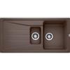 Blanco SONA 6 S Lavello 100x50 cm 2 ciotole Rettangolare con gocciolatoio Silgranit Marrone