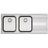 Franke RPX621SX Lavello 116x50 cm 2 ciotole Rettangolare con gocciolatoio Acciaio inox Acciaio inox