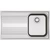 Franke SATINRPX61186 Lavello 86x50 cm 1 ciotola Rettangolare con gocciolatoio Acciaio inox Acciaio inox