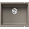 Blanco SUBLINE 500-U Tartufo + Set Total Black Lavello 53 cm 1 ciotola Quadrato Silgranit Marrone