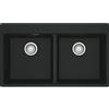 Franke LAVELLO MARIS/CENTRO 860x500 2VASCHE FR. BLACK MATT 114.0666.362 FRANKE