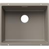 Blanco SUBLINE 500-U Tartufo + Set Dark Steel Lavello 1 ciotola Quadrato Silgranit Marrone