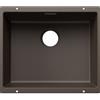 Blanco SUBLINE 500-U Caff + Set Dark Steel Lavello 1 ciotola Quadrato Silgranit Marrone