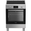 Hotpoint Ariston H6I8LMSAX cucina libera installazione inox, 60x60cm, piano induzione,forno elettrico ventilato, 73Lt, classe A"