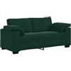 vidaXL Divano Divanetto Verde Scuro 180x77x82 cm in Velluto