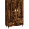 Generico Credenza Rovere Fumo 69,5x31x115 cm in Legno Multistrato,Mobili,Armadietti e portaoggetti,Buffet e credenze,Marrone,29.5 kg,830305
