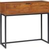 HOMCOM Consolle Ingresso Minimal con Maniglia 80x30x76 cm Marrone e Nero