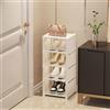 Vllcsla Scarpiera Bianca Stretta 5 Livelli, Scaffali Portascarpe Salvaspazio Ingresso Slim, 1 Livello per 1 Paia di Scarpe, Organizzatori Porta Scarpe per Corridoio, Camera da Letto, Soggiorno