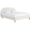 Miliboo Letto matrimoniale 160 x 200 in tessuto effetto lana riccia Charline