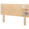 DHOME Testiera con Mensole in Legno Riciclato DM con Gambe Appesa a Parete Stile Pallet Letto Vintage Nordico Supporti inclusi (Palet Horizontal, Legno Naturale, 160cm)