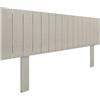 DHOME Testiera in Legno Riciclato DM con Gambe Stile Pallet Verticale Letto Pallet Supporti inclusi (Finitura lino, 135cm)