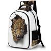 WECECE Zaino Scolastico 3D Cheetah Motif Bambino 7-11 Anni Borsa Scolastica Leopard Animal Studenti Elementare Cartella Impermeabile Grande Viaggio Uso Quotidiano Daypack