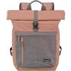 travelite zaino per il bagaglio a mano, zaino per laptop da 15,6 pollici, BASICS, zaino da viaggio con funzione roll-top, 60 cm, 35 litri
