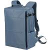 travelite Zaino per bagaglio a mano, zaino per computer portatile 15,6 pollici, zaino da viaggio in materiale riciclato con scomparto di sicurezza, 41 cm, 18 litri, Denim Blue