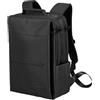 travelite Zaino per bagaglio a mano, zaino per computer portatile 15,6 pollici, zaino da viaggio in materiale riciclato con scomparto di sicurezza, 41 cm, 18 litri, Black