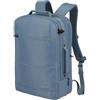 travelite Zaino per bagaglio a mano, zaino per laptop da 15,6 pollici, zaino da viaggio in materiale riciclato con scomparto di sicurezza, 46 cm, 30 litri, Denim Blue