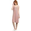 Jamron Donna Taglie Forti Abito Sottoveste Lunga con Spalline Sottili Camicia da Notte Elegante Senza Maniche (S-5XL)