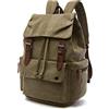 JLTPH Donna Uomo Zaino Zainetto in Tela con Stile Casual Canvas Vintage per Laptop Zaino Retrò Elegante per Esterni, Viaggi, Escursioni, Grande Capacità