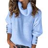 Generico Maglie Donna Elegante a Collo Alto Intrecciato Casual Lavorato a Maglia per Autunno e InvernoPullover Maglione Lavorato Maglia