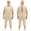 FERRUCCI COMFORT Pigiama per Anziani Sanitario con 3 Zip (Chiusura su Dorso e Interno Gamba), Alzheimer e Demenza, Corto