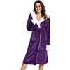 Tuopuda Accappatoio Donna con Cappuccio 2 Tasche Pigiama Kimono Vestaglia Camicia da Notte con Cintura Scollo a V Camice da Notte Nightdress per Sposa al Nubilato/Matrimoni/Feste