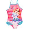 United Labels Paw Patrol Costume da bagno con volant per ragazze - Skye & Everest Pawfect Summer Costume da bagno per bambini, rosa/blu, 122 cm-128 cm
