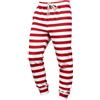 YOSUWOAI Pantaloni da jogging da uomo a righe, colore rosso e bianco, elasticizzati, per il tempo libero, per Carnevale, pantaloni chino morbidi, comodi a righe
