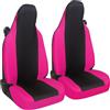 Susy Shop Coprisedili Auto Compatibili Per Smart fortwo, 450 451 e 453, Set 2 Fodere Anteriori, Tessuto Policotone (Nero/Fucsia)