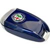 JUNMEI Cover di ricambio per chiave telecomando auto, in plastica ABS, in fibra di carbonio, 3D, colore nero, con logo a colori, colore blu